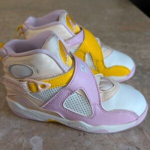 Nike Jordan 8 Retro Artic Punch Pearl Gold Artic Pink #580529-816 Kids Size 11C